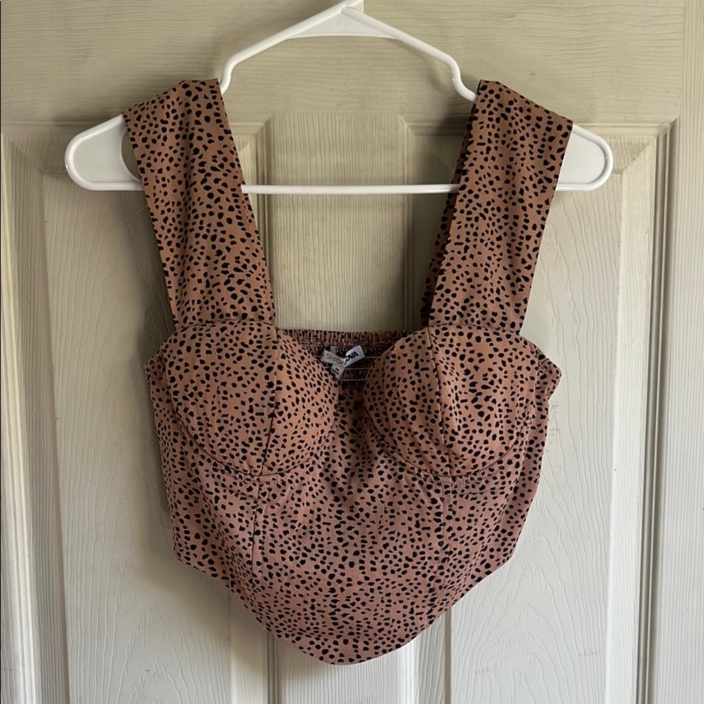 Spotted Brown Women's Top